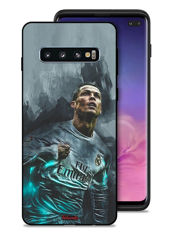 Tolwak Samsung Galaxy S10 Plus Protective Case Cover Cristiano Ronaldo Art - Image 1