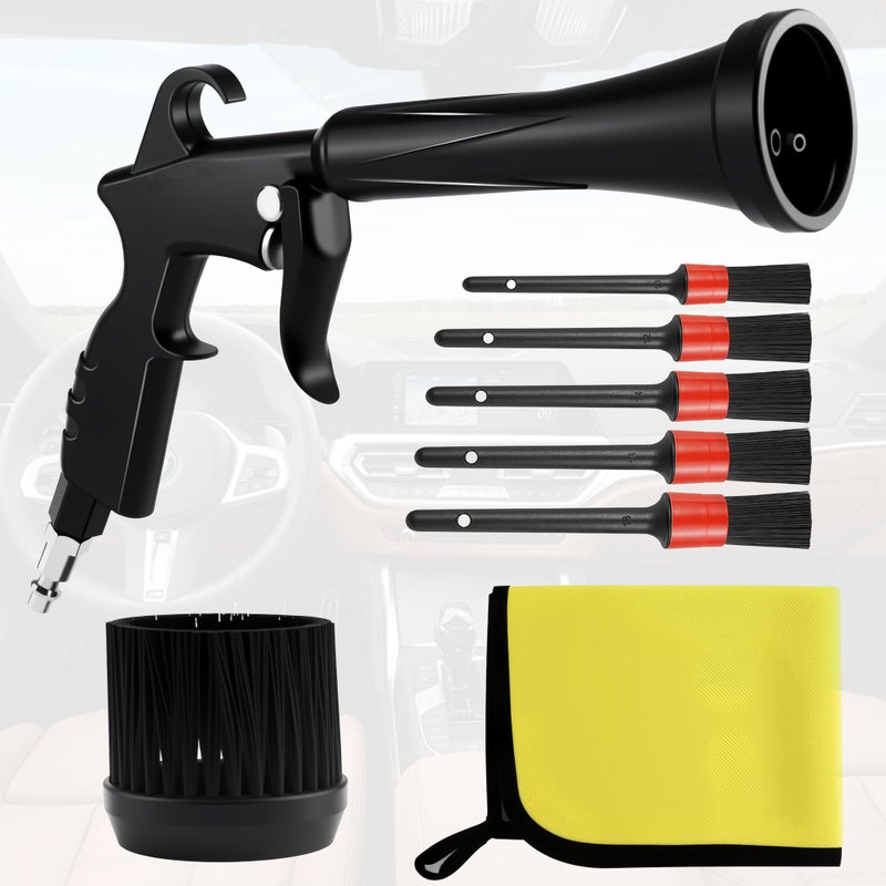 HANDY Tornado Car Cleaning Gun with Rubber Guard and Brass Adjustable Air Flow Nozzle Air Gun for Compressor Pneumatic Tool for Dust Cleaning Car Detailing - Image 1