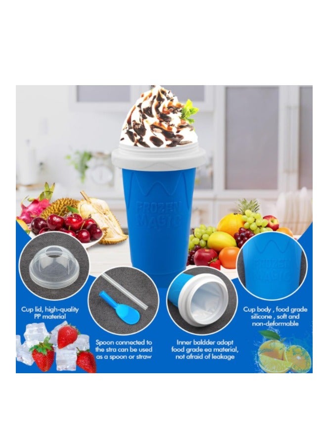 دينكس كوب صنع السلاشي - كوب ضغط سحري يمكنك تركيبه بنفسك، كوب سموثي محمول للعصائر والحليب والايس كريم - Image 3