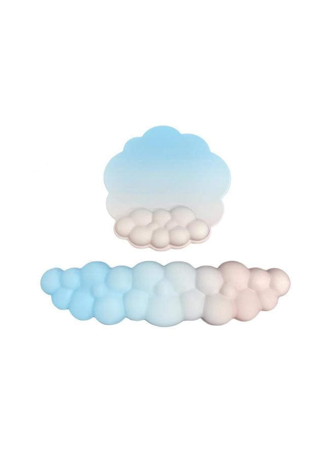 Amazon Cloud Gradient Silicone Wrist Mouse Pad Memory Foam Leather Keyboard Bracket Office Hand Bracket Wrist Pad 
