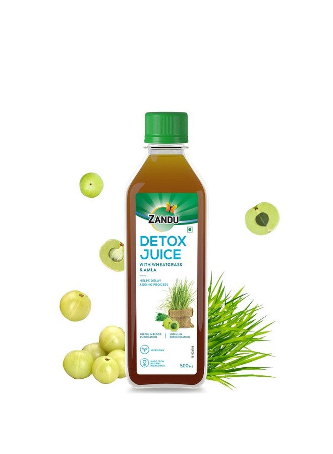 Zandu ZANDU Detox Juice 500ml | Rich in Vitamin C, Helps with Body Detox and Blood Purification | 100% Ayurvedic and Natural - Image 1