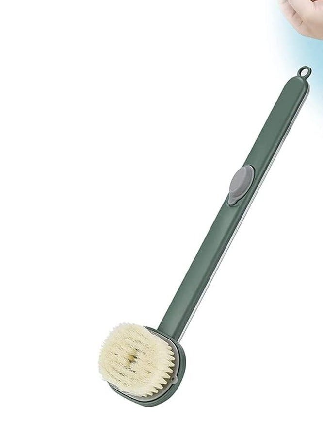 Shower Brush, Long Handle Shower Scrub Brush, Long Handle Bathroom Massage Cleaning Brush, Soap Dispenser Back Brush for Shower Brush