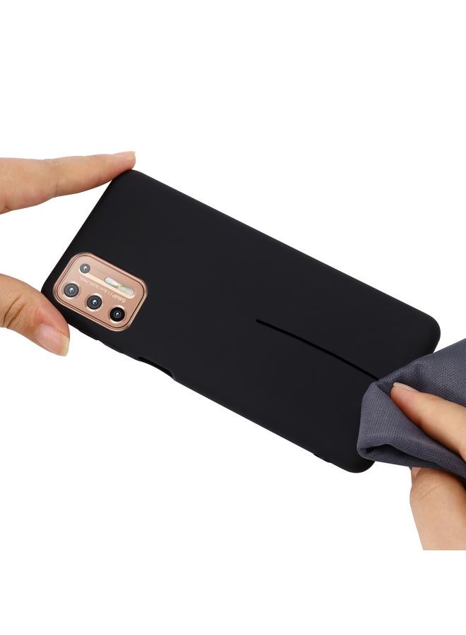 اس-توب جراب لهاتف Motorola Moto G9 Plus مصنوع من السيليكون السائل المقاوم للصدمات بلون نقي مع تغطية كاملة - Image 5