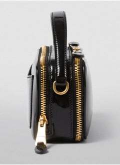 MIU miu Leather and Patent Leather Shoulder Bag  - Image 4