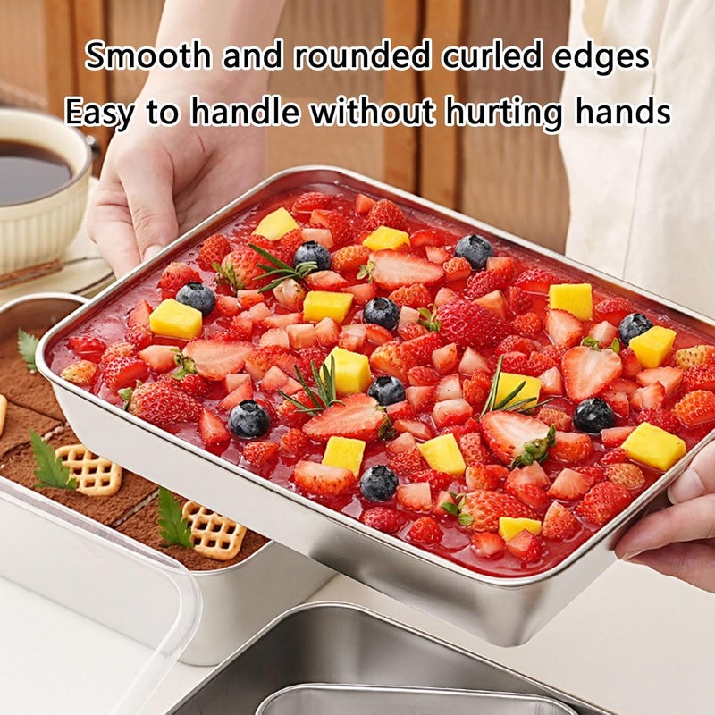 Stainless Steel Pastries Baking Sheet Nonstick Tiramisu Tray Mold Multipurpose Cake Pans Nonstick Dessert Cooking Stainless Steel Tiramisu Mold - Image 2