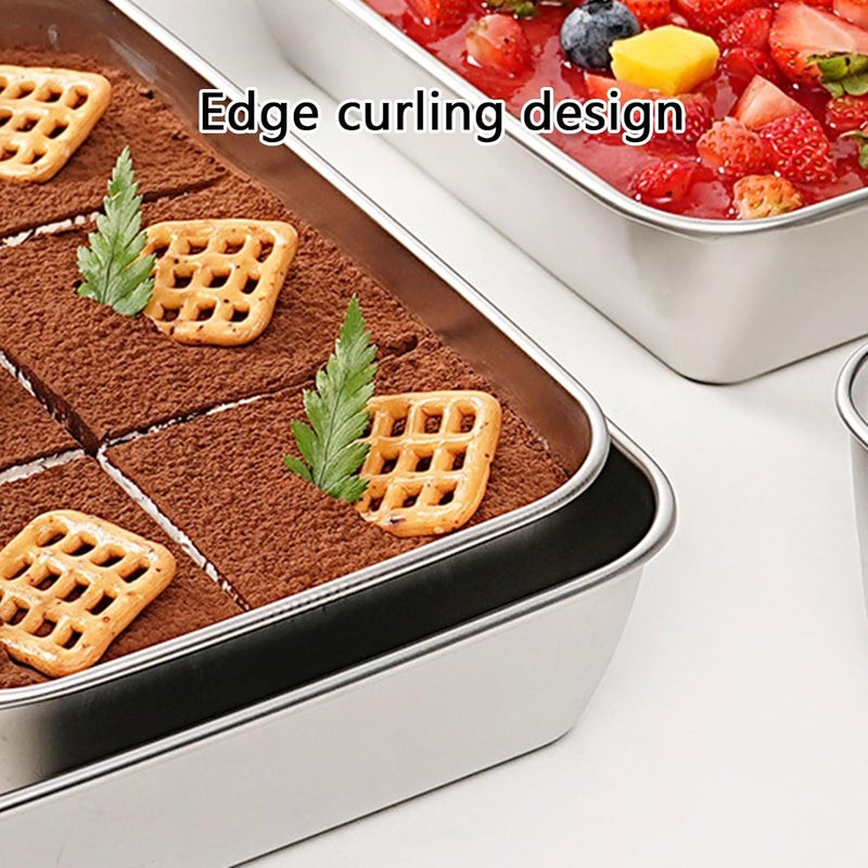 Stainless Steel Pastries Baking Sheet Nonstick Tiramisu Tray Mold Multipurpose Cake Pans Nonstick Dessert Cooking Stainless Steel Tiramisu Mold - Image 5