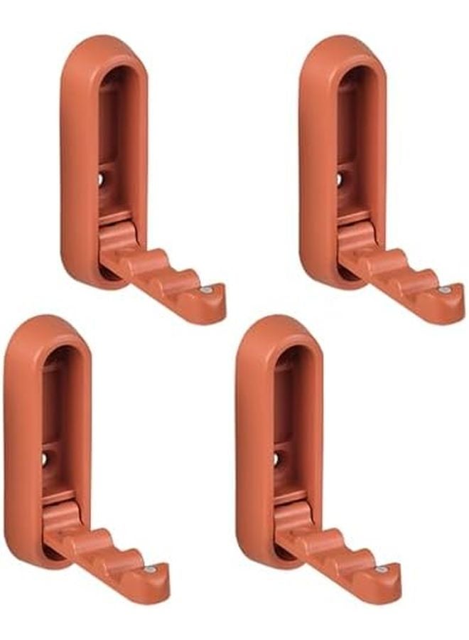 4 Pcs Retractable Wall Hooks For Bathroom Closet Space Saving Folding Hat Organizer Color A - Image 2