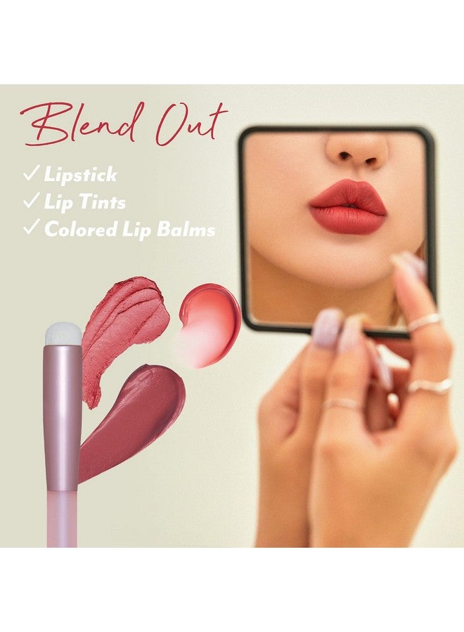 I'M MEME Tool Lip Smudge Brush With Cap Reusable Multipurpose Makeup Blending Applicator Travel Size Versatile 1 Count - Image 4