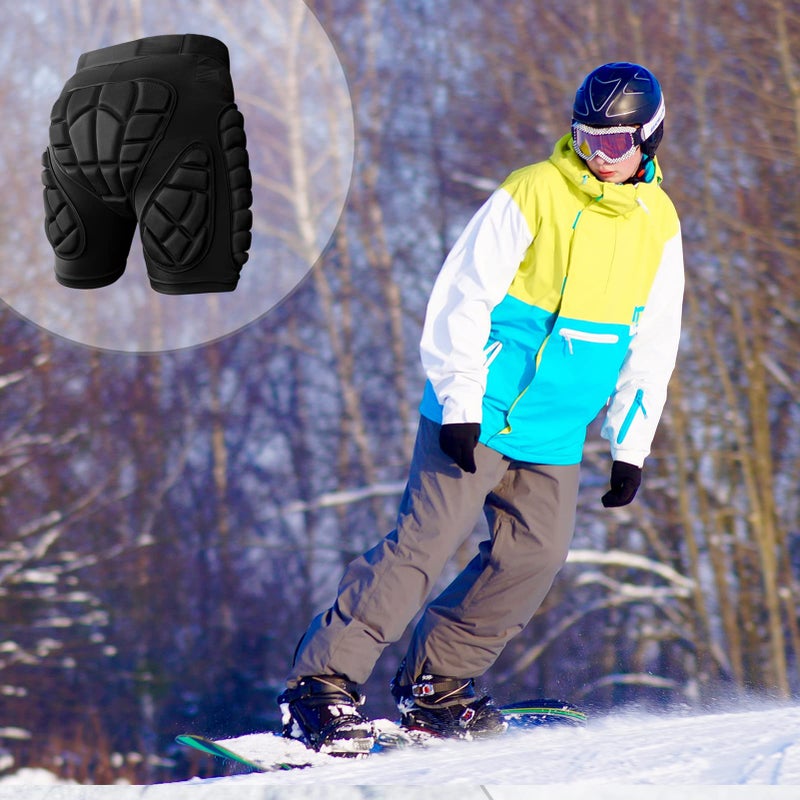 Cienfy 3D Hip Protection Eva Butt Pads Protective Padded Shorts Crash Pad Impact Gear for Skiing Skating Snowboarding Skateboarding (X-Large) - Image 5