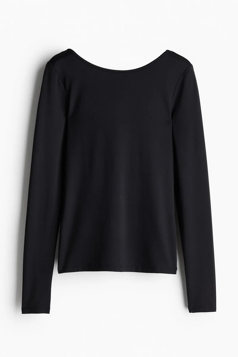 H&M Scoop-back microfibre top