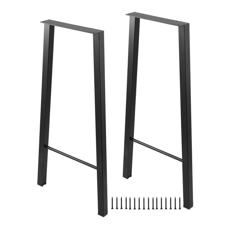 ALLCOS ALLCOS Bar Table Legs 40 Inch Metal Dining Table Legs Heavy Duty Metal Desk Legs Coffee Table Legs Black Set of 2 