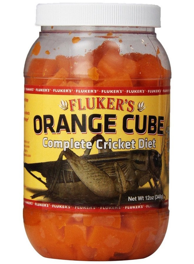 Fluker's Fluker's Orange Cube Complete Cricket Diet, Gut Load Food for Feeder Insects and Live Crickets, Provides Vitamins, Minerals, and Hydration, 12 oz - Image 1