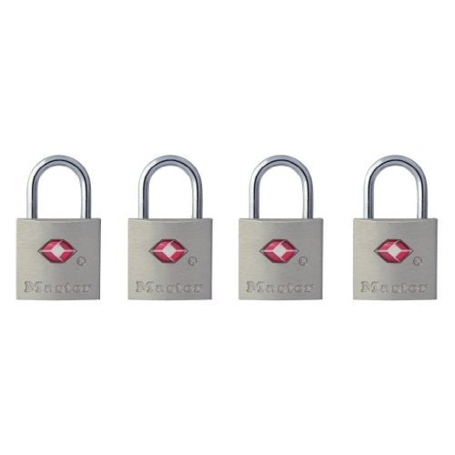 Master Lock 4683Q TSA Keyed Like Luggage Approved Nickel Alike Baggage 4 Each Pack Contains 4, 4 Piece - Image 5