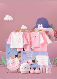 MIXDE Newborn Baby Gifts Set Newborn Gifts Set Baby Girl Boys Gifts Premium Cotton Baby Clothes Accessories Set Fits Newborn to 3 Months (Pink Happy Bear)  - Image 2