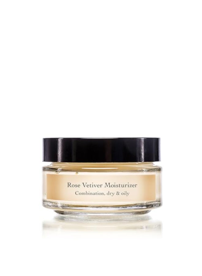 evanhealy Rose Vetiver Moisturizer Facial Cream for All Skin Types Lightweight Formula Packed with Antioxidants Balancing for All Skin Types - Image 1