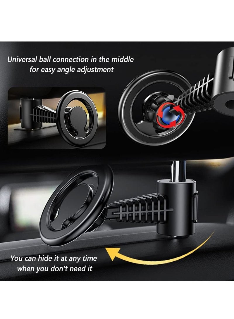 Y&D Car Headrest Mount Compatible for MagSafe Mount, Seat Hook Magnetic Phone Holder Car, Backseat Hooks Suitable iPhone 14/13/12 All Grocery Bags Handbag - Image 3