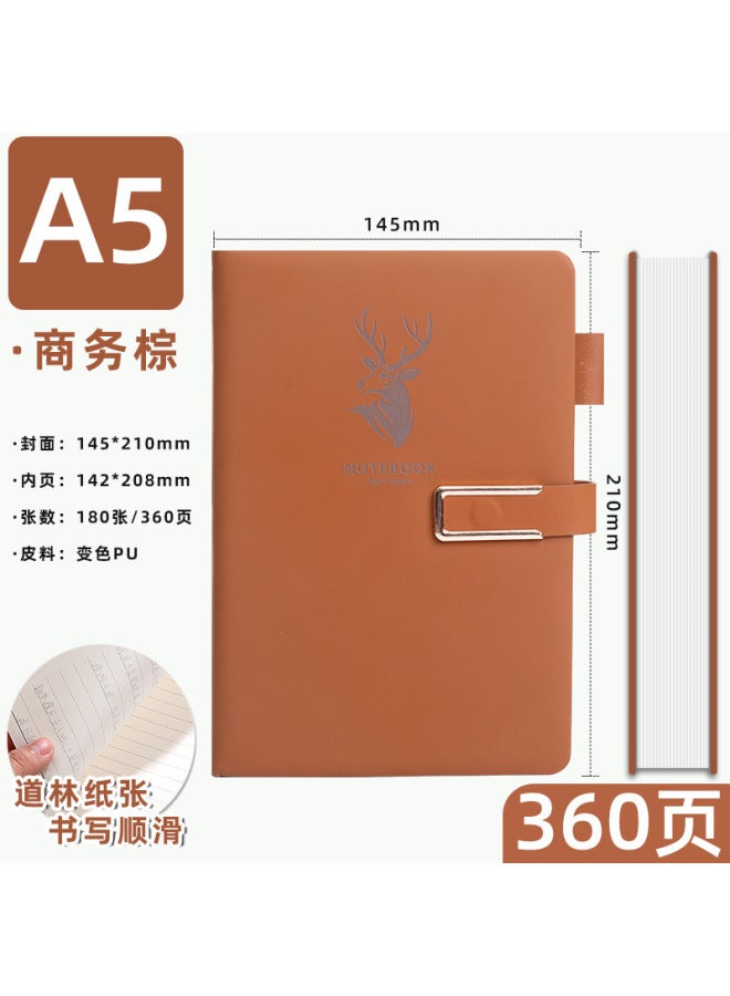 Amari A5 Notebook Business Office Work Meeting Recording Book Simple Buckle Thickened Notepad Printable Logo - Image 1