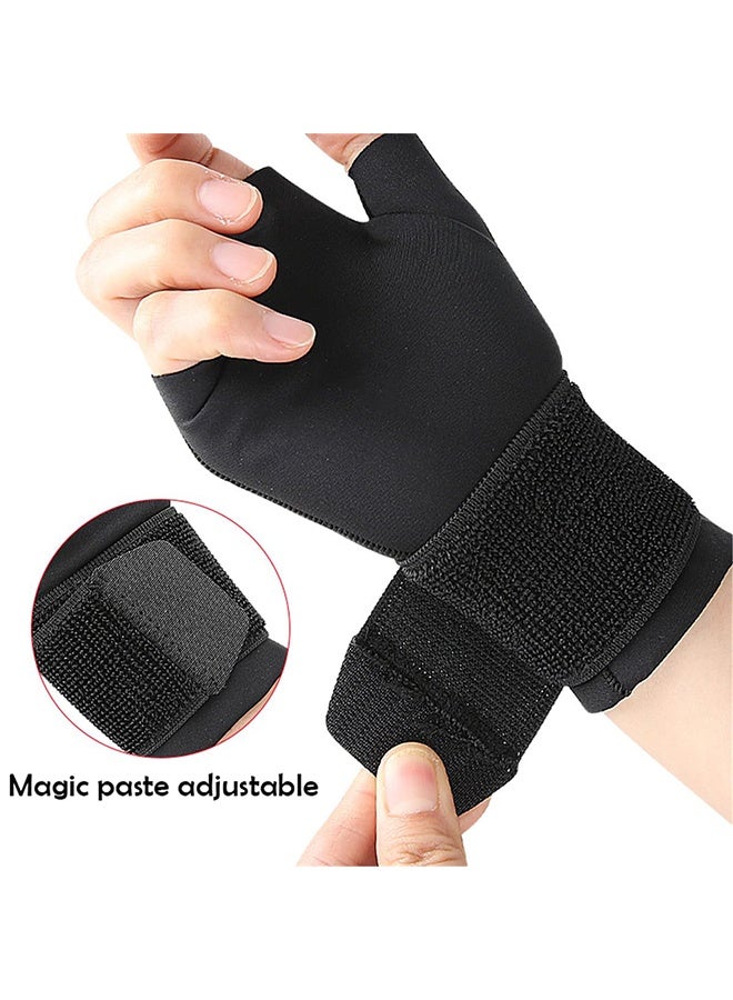 قطعتان من دعامات المعصم الضاغطة مع دعم الإبهام، كم يد قابل للتعديل لتخفيف الألم مع دعم الإبهام لالتهاب المفاصل والتهاب الأوتار والكتابة والرياضة، أسود - Image 4