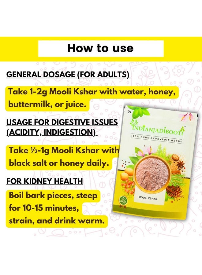 IndianJadiBooti Mooli Kshar, 100 Grams Pack - Image 5