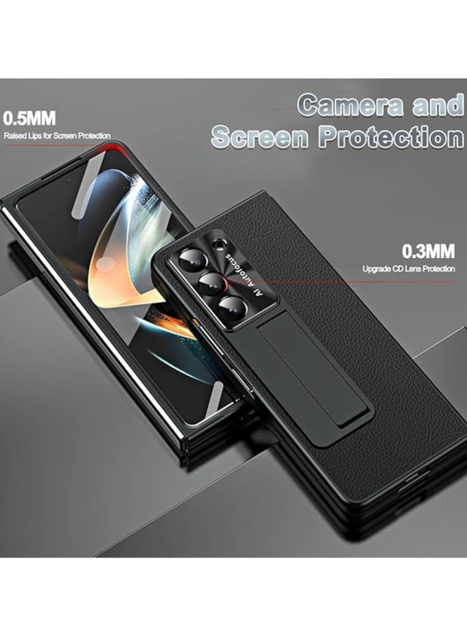 general Samsung Galaxy Z Fold 5 Case with S Pen, Z Fold 5 Case + Stylus with Pen Holder, Tempered Glass Screen Protector + All-Inclusive Leather Case for Galaxy Z Fold 5 2023 - Image 4