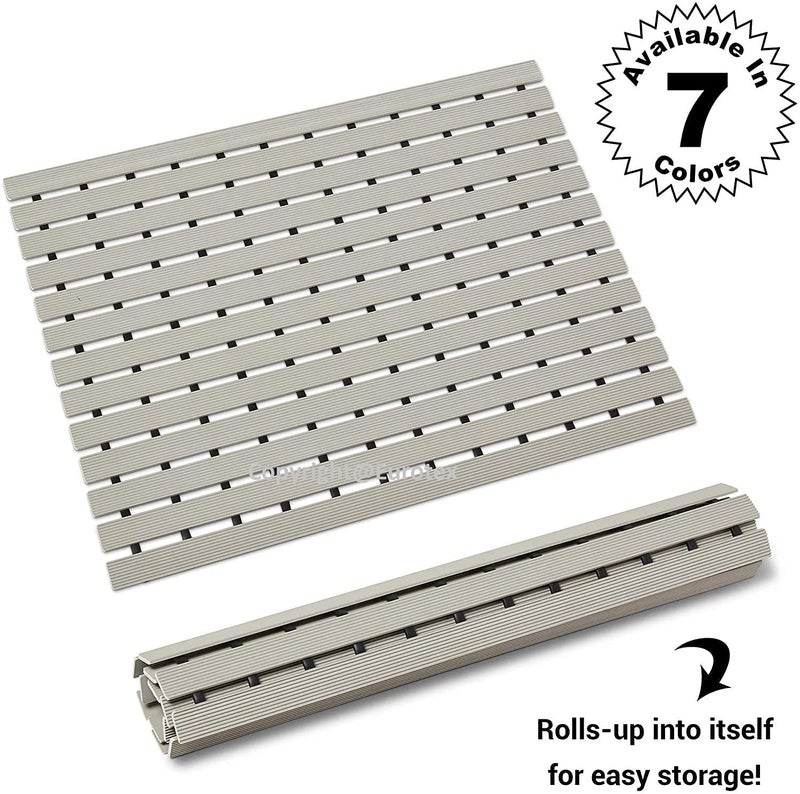 F fabsouk Shower Mat Non Slip for Bathroom, Anti Skid Bathtub Mat with Plastic Stripped Design & Rubber Base, 46cm x 61cm, Shower Area, Bathing Area, Kitchen, Pool & Wet Areas - Image 5