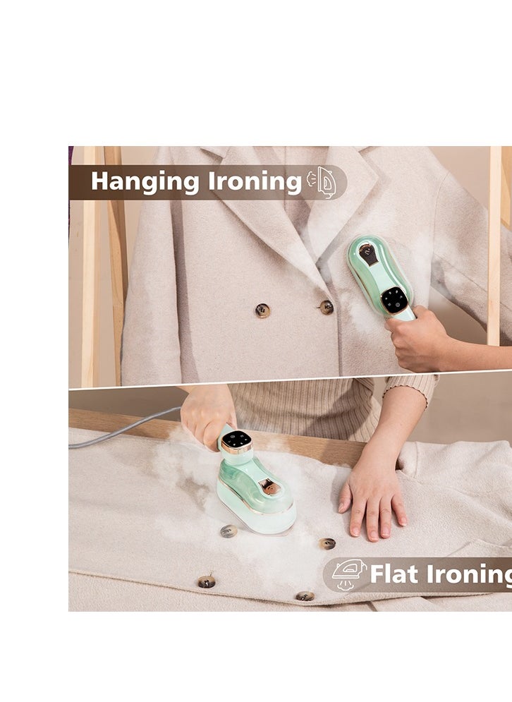 Garment Steamer 1400W Portable Handheld Clothes Steamer 2-in-1 Steamer with 180° Rotatable Foldable Handle, Fast Wrinkle Removal for Home and Travel Use