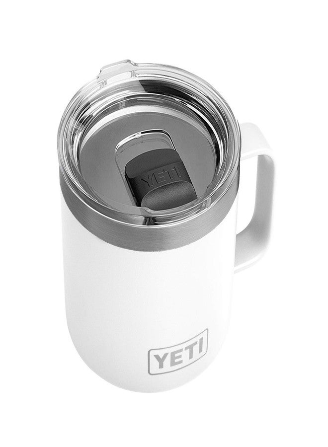 يتي كوب YETI Rambler سعة 14 أونصة، معزول بتفريغ الهواء، مصنوع من الفولاذ المقاوم للصدأ مع غطاء MagSlider، أبيض - Image 1