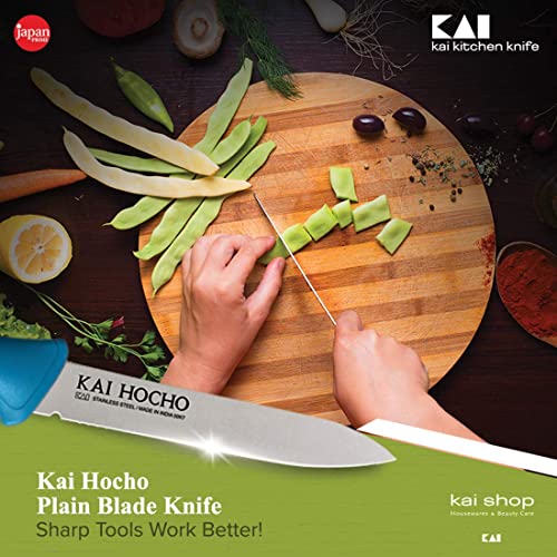 Kai Stainless Steel Kitchen Knife Set, 3-Piece, Blue - Image 5