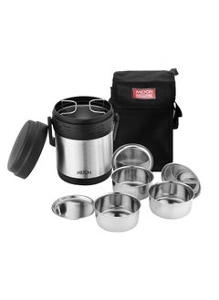 Milton MILTON Thermosteel Hot Meal 3 Container Lunch Box, Silver  - Image 1