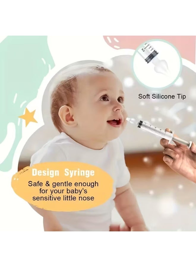 Baby Little Luxuries 4pcs Baby Nasal Aspirator Syringe Baby Nose Cleaner Rhinitis Nasal Washer Irrigator Baby Nose Washing for Children 10ML - Image 4