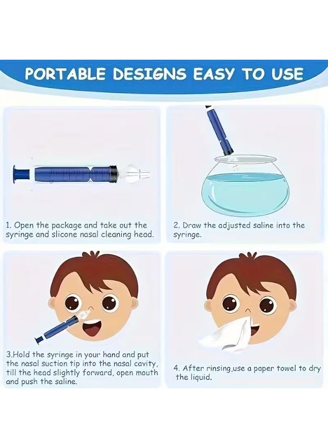 Baby Little Luxuries 4pcs Baby Nasal Aspirator Syringe Baby Nose Cleaner Rhinitis Nasal Washer Irrigator Baby Nose Washing for Children 10ML - Image 5