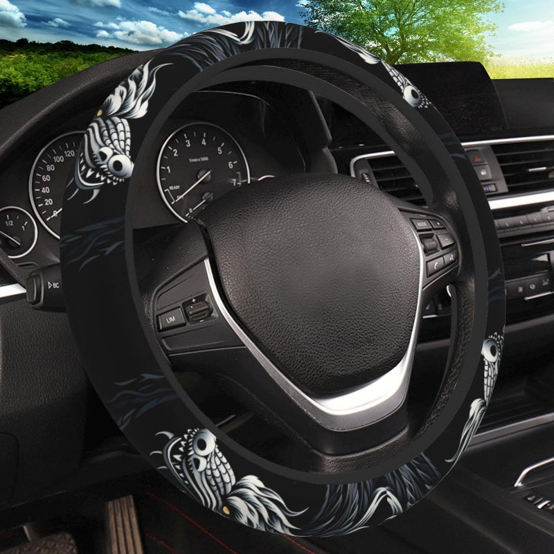 KARREAL Cool Dragon Steering Wheel Cover NonSlip Breathable Neoprene Steering Wheel Covers Car Accessories for Men Universal 15 Inch Fit Auto Suvs Truck - Image 3