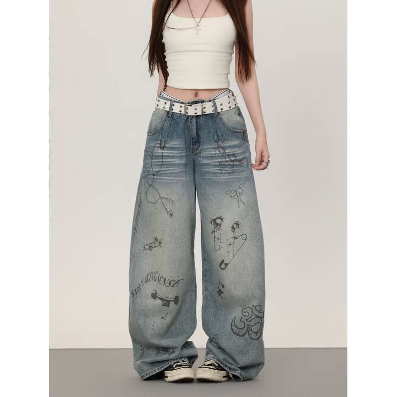 Unisex Casual Daily Denim Jeans - Image 2