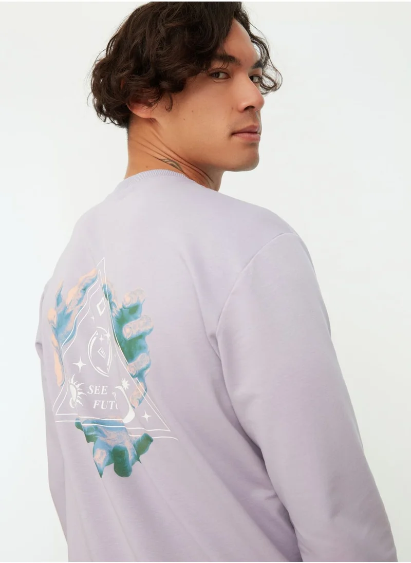 trendyol Back Print Slogan Sweatshirt