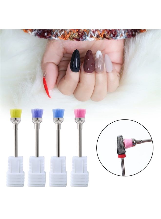 NMKL38 4PCS Nail Drill Bit Set Cleaning Brushes Professional Nail Drill Machine Manicure Accessories, Mixed color - Image 5