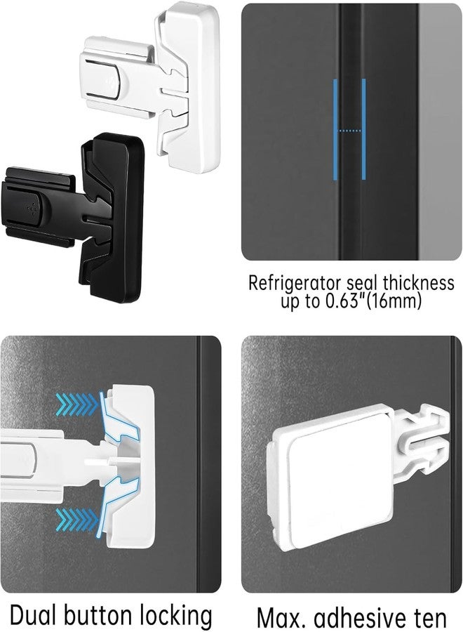 Onprix Child Proof Refrigerator Lock, Fridge/Freezer Door Lock for Toddlers Children Kids,No Tools Need or Drill, Baby Safety Fridge Door Latch Lock, Adhesive Design, Kids Babies,Easy to Install-Multi - Image 2
