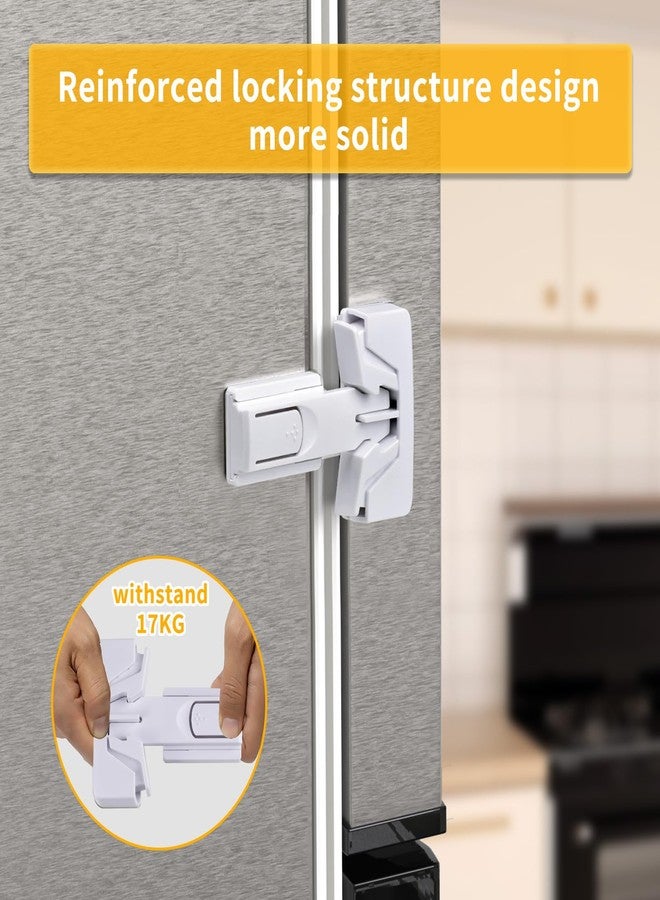 Onprix Child Proof Refrigerator Lock, Fridge/Freezer Door Lock for Toddlers Children Kids,No Tools Need or Drill, Baby Safety Fridge Door Latch Lock, Adhesive Design, Kids Babies,Easy to Install-Multi - Image 4