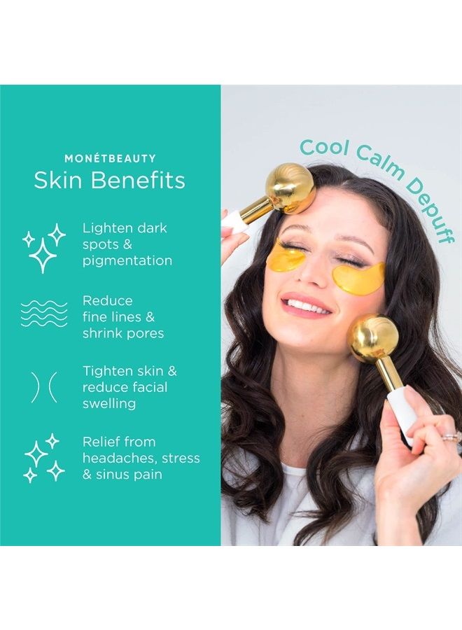 MonétBeauty Stainless Steel Ice Globes for Facials (Silver), Durable Cryo Globes Instantly Reduce Puffiness, Tighten Pores and Sinus Relief, Face Globes for Facial Massages and Daily Beauty Routines - Image 2