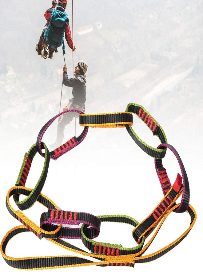 Wosune Daisy Chain Rope, Outdoor Nylon Climbing Daisy Rope Climbing Daisy Chain Rope Downhill Forming Ring Sling Personal Anchor for High-Altitude Work for Hole Exploration - Image 1