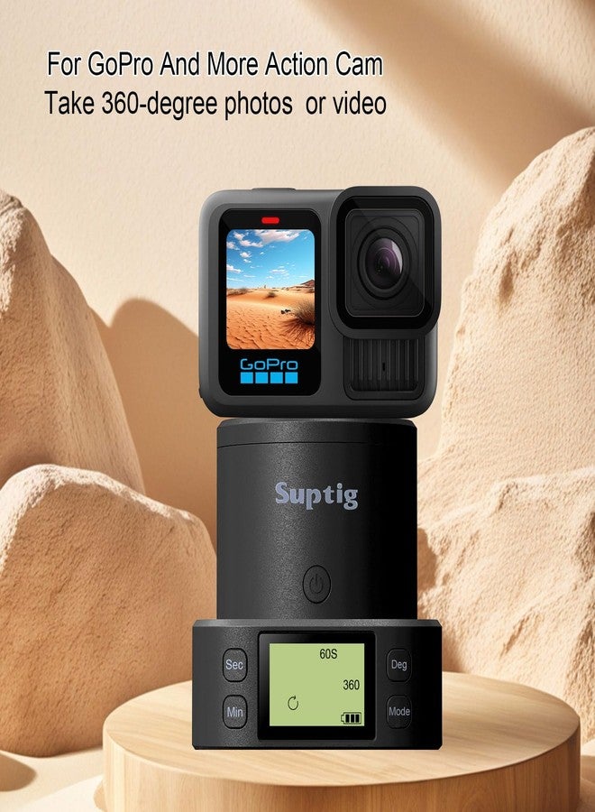 Suptig 360 Degree Tripod Adapter Mount Compatbile for Gopro, Phone Take Photo Or Video, Handle Fan and Product Display Rotation. - Image 2