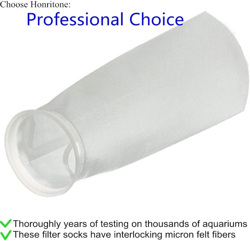 Honritone 7 Inch Ring by 18 Inch Long Filter Sock Bags 1 Micron, 5 Micron, 50 Micron, 100 Micron - Aquarium Felt Fabric Sump Filter Bag - 1 Pack (100 Micron) - Image 4