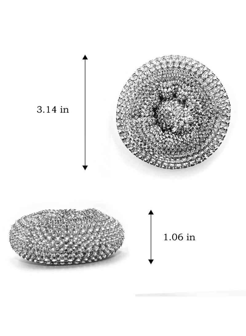 SYOSI 10 Pack Stainless Steel Sponges, Scrubbing Scouring Pad, Steel Wool Scrubber for Kitchens, Bathroom and More - Image 3