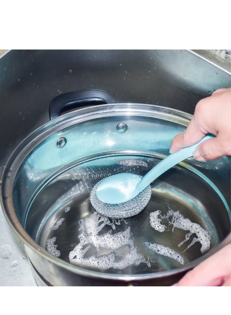 SYOSI 10 Pack Stainless Steel Sponges, Scrubbing Scouring Pad, Steel Wool Scrubber for Kitchens, Bathroom and More - Image 4