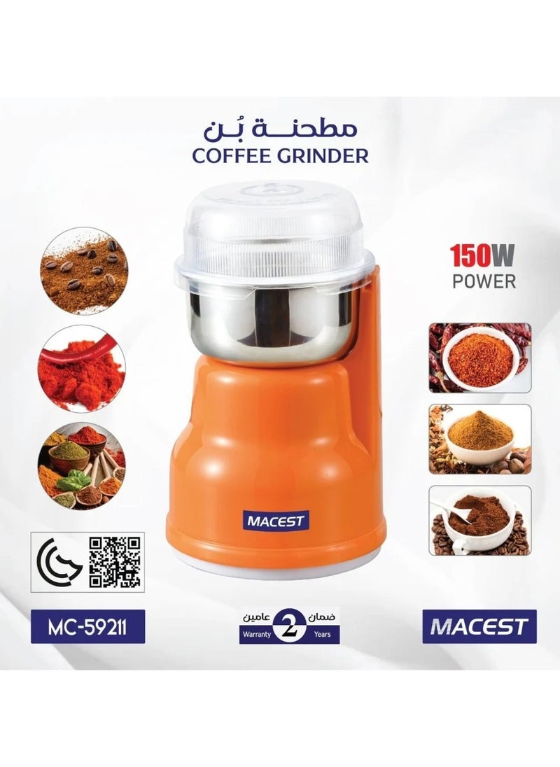 MACEST Electric Coffee and Spice Grinder 150 watts 