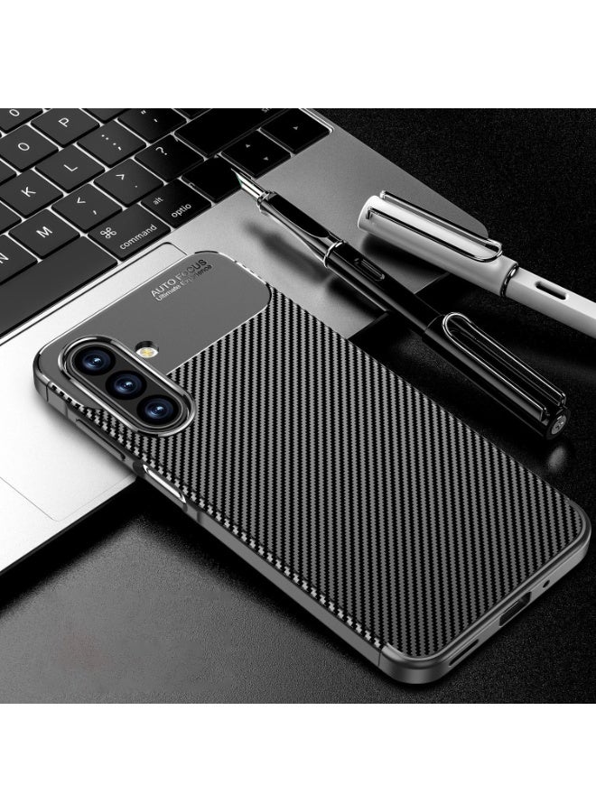 Silicone Case cover shock-resistant Design 1 camera protection compatible with Samsung Galaxy A17 (Black) - Image 1