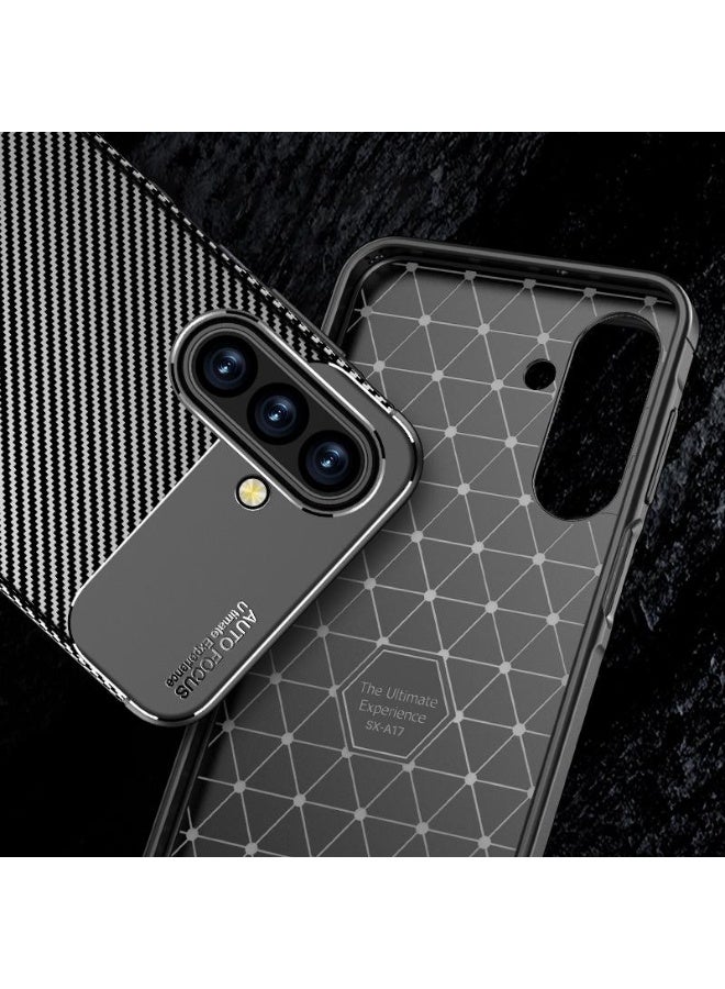 Silicone Case cover shock-resistant Design 1 camera protection compatible with Samsung Galaxy A17 (Black) - Image 3