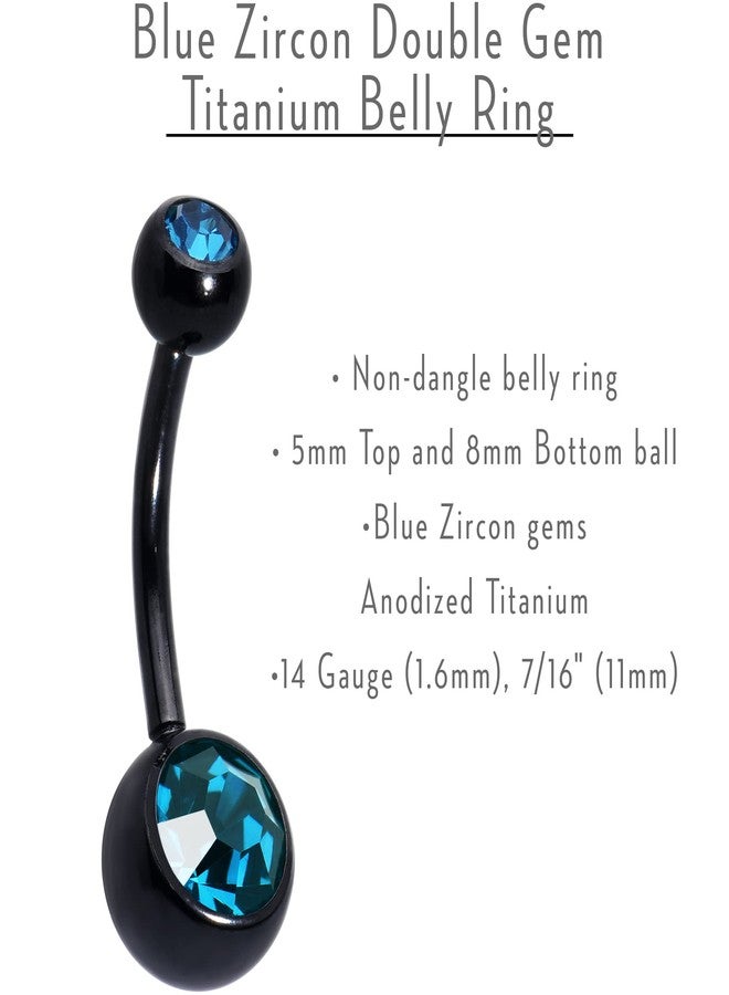 Body Candy 14G Belly Button Ring Surgical Stainless Steel Round Navel Barbell Stud Body Piercing (1PC-Black) - Image 3