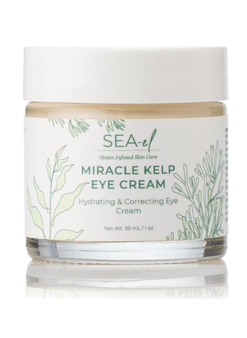 Sea-El Miracle Sea Kelp Eye Cream Hydrating & Correcting Yerba Mate Caffeine & Hyaluronic Acid for Dark Circles Bags & Puffiness - Daily Anti Aging Moisturizer for Women & Men, Vegan - 1 Oz  - Image 4