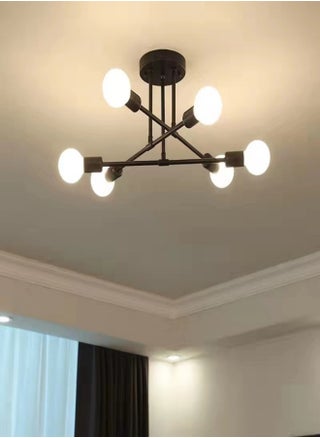 Black Semi Flush Mount Ceiling Lights Fixture,Bulbs Not Included - pzsku/ZC9A68A0065B6D142D233Z/45/1746977532/7d102ef0-6491-49b5-b5bd-53a31629600f
