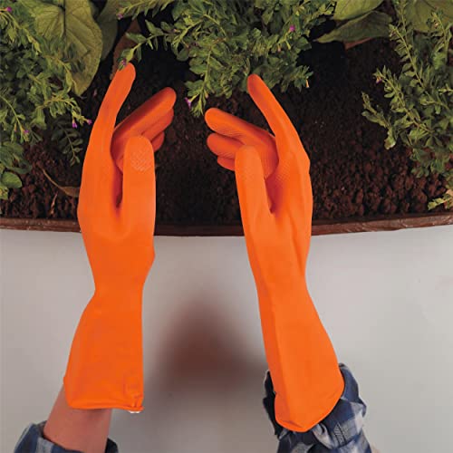 garbnoire Reusable Stretchable household Rubber Hand Gloves with Texture Palm Grip for Anti-Slip Performance Suited for Gardening |Multi-Purpose Use, Outdoor Activities (Colors May Vary) (Pair of 2) - Image 4